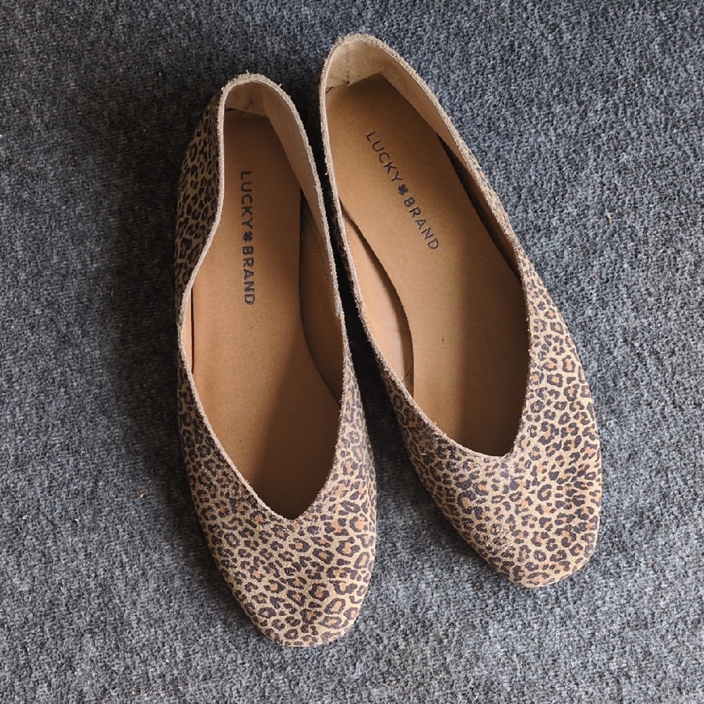 Lucky Brand Animal Print Women's Flats Size 8